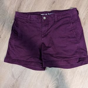 Gap Khaki Shorts in Eggplant